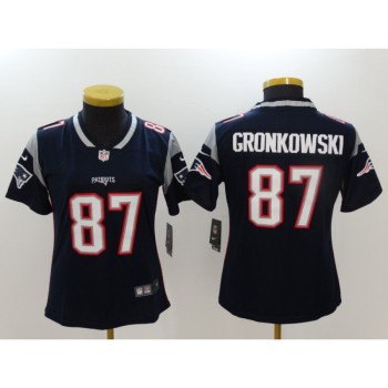 Women's New England Patriots #87 Rob Gronkowski Navy Limited Stitched NFL Jersey Women's New England Patriots #87 Rob Gronkowski Navy Limited Stitched NFL Jersey