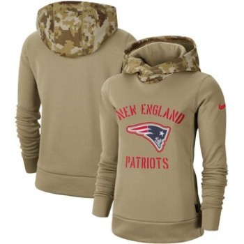 Women's New England Patriots Khaki 2019 Salute to Service Therma Pullover Hoodie(Run Small) Women's New England Patriots Khaki 2019 Salute to Service Therma Pullover Hoodie(Run Small)