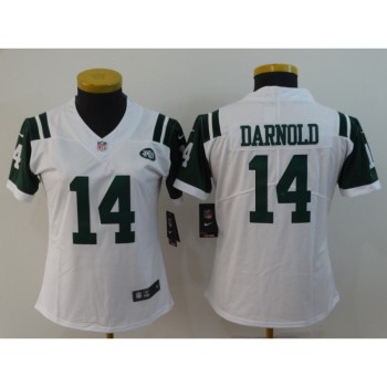Women's New York Jets #14 Sam Darnold White Vapor Untouchable Limited Stitched NFL Jersey Women's New York Jets #14 Sam Darnold White Vapor Untouchable Limited Stitched NFL Jersey