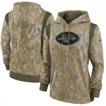 Women's New York Jets 2021 Camo Salute To Service Therma Performance Pullover Hoodie(Run Small) Women's New York Jets 2021 Camo Salute To Service Therma Performance Pullover Hoodie(Run Small)