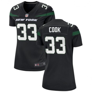 Women's New York Jets #33 Dalvin Cook Black Stitched Football Jersey(Run Small) Women's New York Jets #33 Dalvin Cook Black Stitched Football Jersey(Run Small)