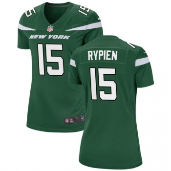 Women's New York Jets #15 Brett Rypien Green Stitched Football Jersey(Run Small) Women's New York Jets #15 Brett Rypien Green Stitched Football Jersey(Run Small)