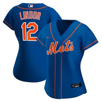 Women's New York Mets #12 Francisco Lindor Blue Cool Base Stitched MLB Jersey(Run Small) Women's New York Mets #12 Francisco Lindor Blue Cool Base Stitched MLB Jersey(Run Small)