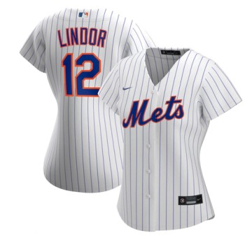 Women's New York Mets #12 Francisco Lindor White Cool Base Stitched MLB Jersey(Run Small) Women's New York Mets #12 Francisco Lindor White Cool Base Stitched MLB Jersey(Run Small)