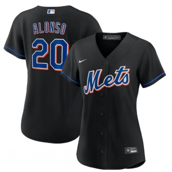 Women's New York Mets #20 Pete Alonso 2022 Black Cool Base Stitched MLB Jersey(Run Small) Women's New York Mets #20 Pete Alonso 2022 Black Cool Base Stitched MLB Jersey(Run Small)