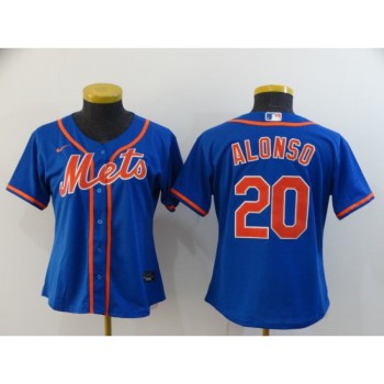 Women's New York Mets #20 Pete Alonso Blue Cool Base Stitched MLB Jersey(Run Small) Women's New York Mets #20 Pete Alonso Blue Cool Base Stitched MLB Jersey(Run Small)