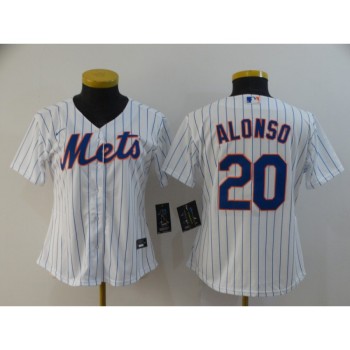 Women's New York Mets #20 Pete Alonso White Cool Base Stitched MLB Jersey(Run Small) Women's New York Mets #20 Pete Alonso White Cool Base Stitched MLB Jersey(Run Small)