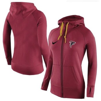 Women's Atlanta Falcons Full-Zip Performance Hoodie Red Women's Atlanta Falcons Full-Zip Performance Hoodie Red