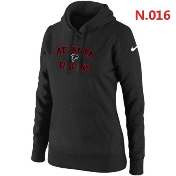 Women's Atlanta Falcons Heart & Soul Pullover Hoodie Black