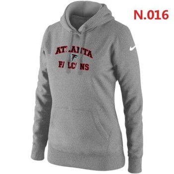 Women's Atlanta Falcons Heart & Soul Pullover Hoodie Grey Women's Atlanta Falcons Heart & Soul Pullover Hoodie Grey