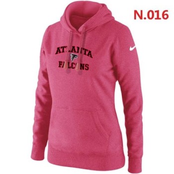Women's Atlanta Falcons Heart & Soul Pullover Hoodie Pink Women's Atlanta Falcons Heart & Soul Pullover Hoodie Pink
