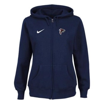 Women's Atlanta Falcons Ladies Tailgater Full Zip Hoodie Blue Women's Atlanta Falcons Ladies Tailgater Full Zip Hoodie Blue