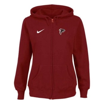 Women's Atlanta Falcons Ladies Tailgater Full Zip Hoodie Red Women's Atlanta Falcons Ladies Tailgater Full Zip Hoodie Red