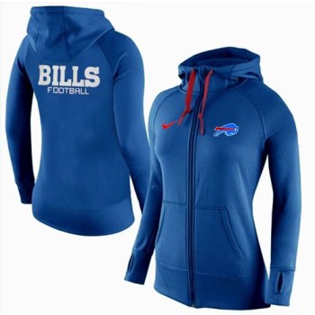 Women's Buffalo Bills Full-Zip Performance Hoodie Blue