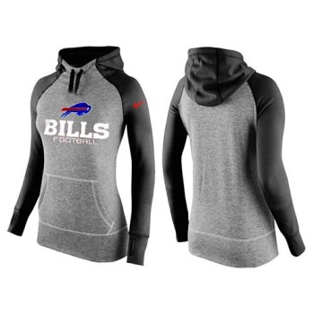 Women's Buffalo Bills Performance Hoodie Grey & Black Women's Buffalo Bills Performance Hoodie Grey & Black