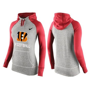 Women's Cincinnati Bengals Performance Hoodie Grey & Red_1