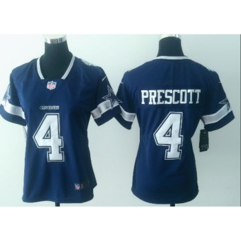 Women's Dallas Cowboys #4 Dak Prescott Navy Blue Untouchable Limited Stitched NFL Jersey Women's Dallas Cowboys #4 Dak Prescott Navy Blue Untouchable Limited Stitched NFL Jersey