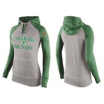 Women's Green Bay Packers Performance Hoodie Grey & Green