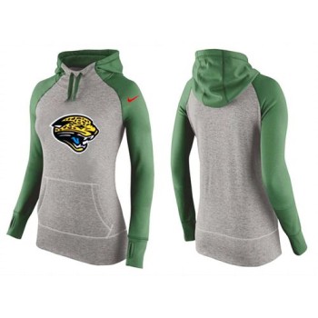 Women's Jacksonville Jaguars Performance Hoodie Grey & Green Women's Jacksonville Jaguars Performance Hoodie Grey & Green