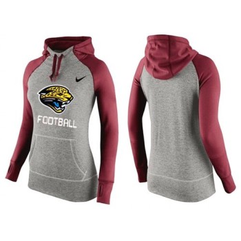 Women's Jacksonville Jaguars Performance Hoodie Grey & Red