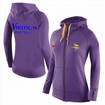 Women's Minnesota Vikings Full-Zip Performance Hoodie Purple_1 Women's Minnesota Vikings Full-Zip Performance Hoodie Purple_1