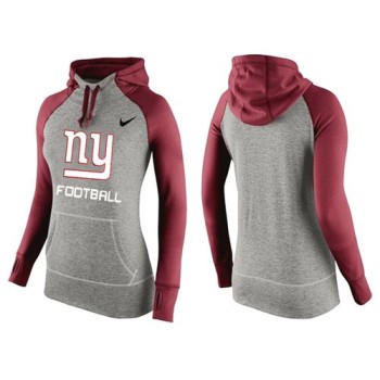 Women's New York Giants Performance Hoodie Grey & Red