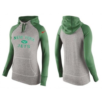 Women's New York Jets Performance Hoodie Grey & Green_1
