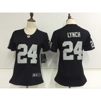 Women's Oakland Raiders #24 Marshawn Lynch Black Stitched NFL Vapor Untouchable Limited Jersey Women's Oakland Raiders #24 Marshawn Lynch Black Stitched NFL Vapor Untouchable Limited Jersey