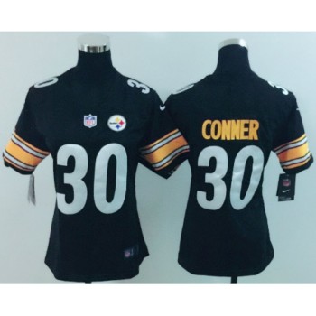 Women's Pittsburgh Steelers #30 James Conner Black Vapor Untouchable Limited Stitched NFL Jersey Women's Pittsburgh Steelers #30 James Conner Black Vapor Untouchable Limited Stitched NFL Jersey