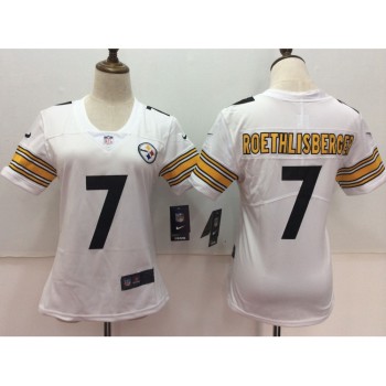Women's Pittsburgh Steelers #7 Ben Roethlisberger White Untouchable Limited Stitched NFL Jersey Women's Pittsburgh Steelers #7 Ben Roethlisberger White Untouchable Limited Stitched NFL Jersey