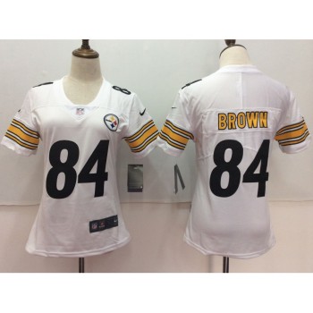 Women's Pittsburgh Steelers #84 Antonio Brown White Untouchable Limited Stitched NFL Jersey Women's Pittsburgh Steelers #84 Antonio Brown White Untouchable Limited Stitched NFL Jersey