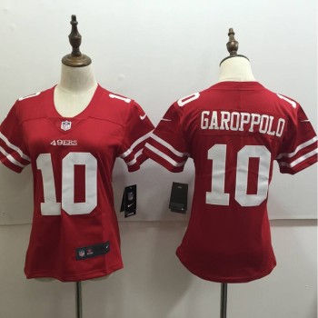 Women's San Francisco 49ers #10 Jimmy Garoppolo Red Untouchable Limited Stitched NFL Jersey