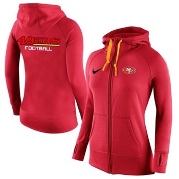 Women's San Francisco 49ers Full-Zip Performance Hoodie Red