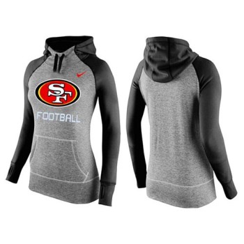 Women's San Francisco 49ers Performance Hoodie Grey & Black