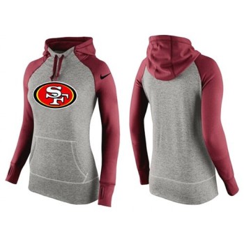 Women's San Francisco 49ers Performance Hoodie Grey & Red_3
