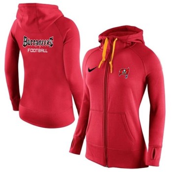 Women's Tampa Bay Buccaneers Full-Zip Performance Hoodie Red Women's Tampa Bay Buccaneers Full-Zip Performance Hoodie Red