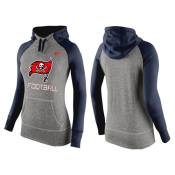 Women's Tampa Bay Buccaneers Performance Hoodie Grey & Dark Blue Women's Tampa Bay Buccaneers Performance Hoodie Grey & Dark Blue