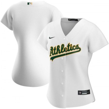 Women's Oakland Athletics Blank White Stitched Jersey(Run Small) Women's Oakland Athletics Blank White Stitched Jersey(Run Small)