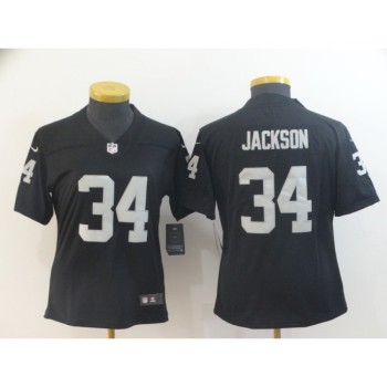 Women's Oakland Raiders #34 Bo Jackson Black Vapor Untouchable Limited Stitched NFL Jersey(Run Small) Women's Oakland Raiders #34 Bo Jackson Black Vapor Untouchable Limited Stitched NFL Jersey(Run Small)