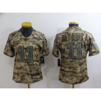 Women's Philadelphia Eagles #11 A. J. Brown Camo Salute To Service Limited Stitched Football Jersey(Run Small) Women's Philadelphia Eagles #11 A. J. Brown Camo Salute To Service Limited Stitched Football Jersey(Run Small)