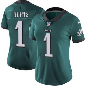 Women's Philadelphia Eagles #1 Jalen Hurts Green Vapor Untouchable Limited Stitched Football Jersey(Run Small) Women's Philadelphia Eagles #1 Jalen Hurts Green Vapor Untouchable Limited Stitched Football Jersey(Run Small)
