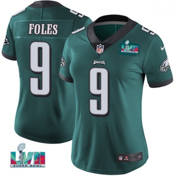 Women's Philadelphia Eagles #9 Nick Foles Green Super Bowl LVII Patch Vapor Untouchable Limited Stitched Football Jersey(Run Small) Women's Philadelphia Eagles #9 Nick Foles Green Super Bowl LVII Patch Vapor Untouchable Limited Stitched Football Jersey(Run Small)