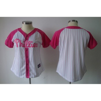 Women's Philadelphia Phillies Blank White Splash Fashion Stitched MLB Jersey Women's Philadelphia Phillies Blank White Splash Fashion Stitched MLB Jersey