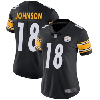 Women's Pittsburgh Steelers #18 Diontae Johnson Black Vapor Untouchable Limited Stitched NFL Jersey(Run Small) Women's Pittsburgh Steelers #18 Diontae Johnson Black Vapor Untouchable Limited Stitched NFL Jersey(Run Small)