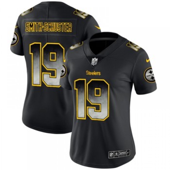 Women's Pittsburgh Steelers #19 JuJu Smith-Schuster Black 2019 Smoke Fashion Limited Stitched NFL Jersey(Run Small) Women's Pittsburgh Steelers #19 JuJu Smith-Schuster Black 2019 Smoke Fashion Limited Stitched NFL Jersey(Run Small)