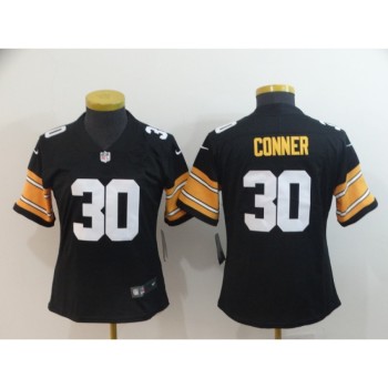 Women's Pittsburgh Steelers #30 James Conner 2018 Black Vapor Untouchable Limited Stitched NFL Jersey Women's Pittsburgh Steelers #30 James Conner 2018 Black Vapor Untouchable Limited Stitched NFL Jersey