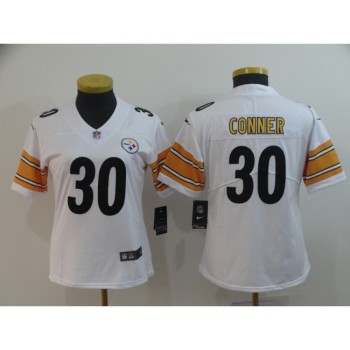 Women's Pittsburgh Steelers #30 James Conner White Vapor Untouchable Limited Stitched NFL Jersey Women's Pittsburgh Steelers #30 James Conner White Vapor Untouchable Limited Stitched NFL Jersey