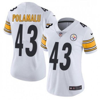 Women's Pittsburgh Steelers #43 Troy Polamalu White Vapor Untouchable Limited Stitched NFL Jersey(Run Small) Women's Pittsburgh Steelers #43 Troy Polamalu White Vapor Untouchable Limited Stitched NFL Jersey(Run Small)
