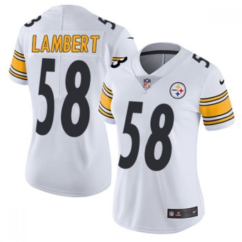 Women's Pittsburgh Steelers #58 Jack Lambert White Vapor Untouchable Limited Stitched NFL Jersey(Run Small) Women's Pittsburgh Steelers #58 Jack Lambert White Vapor Untouchable Limited Stitched NFL Jersey(Run Small)