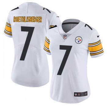 Women's Pittsburgh Steelers #7 Ben Roethlisberger White Vapor Untouchaable Limited Stitched Jersey(Run Small) Women's Pittsburgh Steelers #7 Ben Roethlisberger White Vapor Untouchaable Limited Stitched Jersey(Run Small)